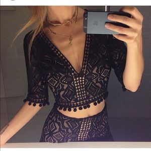 FOR LOVE AND LEMONS BNWT SKIRT AND CROP CO-ORD SET